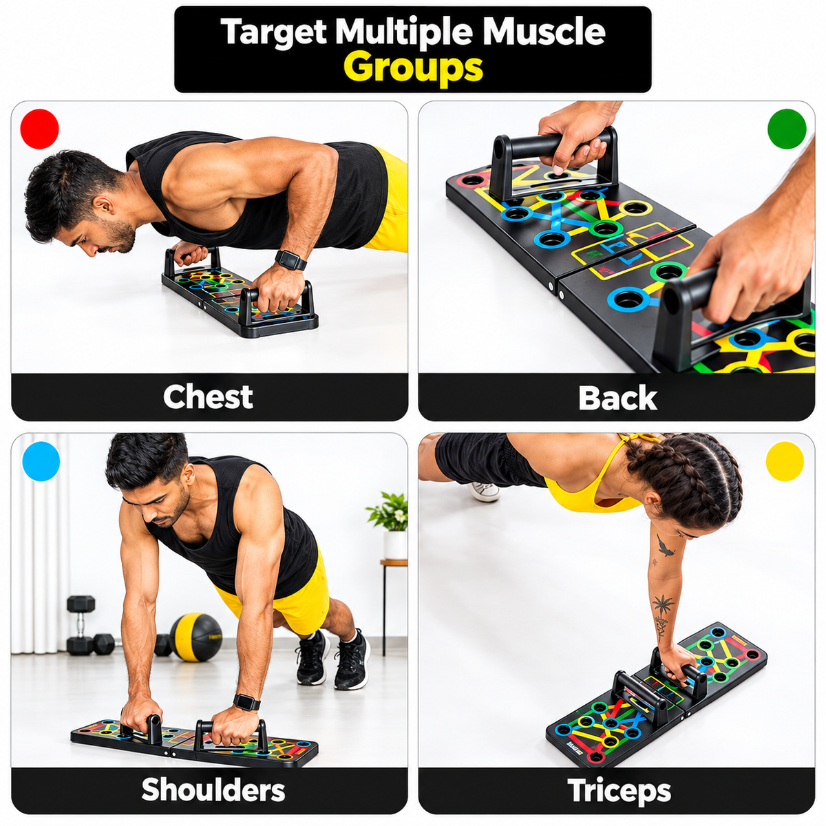 15-in-1 Pushup Board for Men & Women