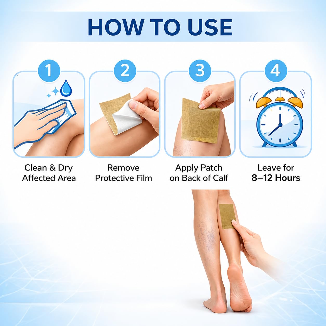varicose veins Patch,  High-quality Sheet Material ,Set Of 12 Patches